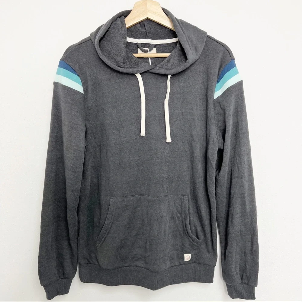 Marine Layer Banks Pullover Hoodie in Black Iris Sz S NWT - Picture 2 of 13